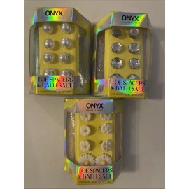 Onyx 3x PEARL ONYX PROFESSIONAL TOE SPACERS AND TWO BATH SALT
