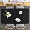 Fitted Rectangle Table Topper Cover Spandex Stretchable Cocktail Tablecloth Black