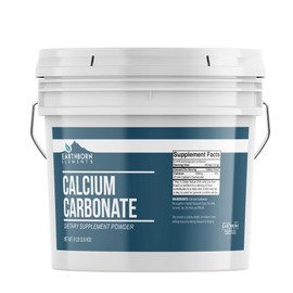 Earthborn Elements Calcium Carbonate Powder (1 Gallon), Natural Antacid, Limestone Powder, Resealable Bucket
