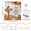 Baccessor Fall Shower Curtain Pumpkin Cross Shower Curtains Autumn Floral