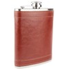 Prime Homewares Hip Flask Gift Set 8oz Leather Hip Flask
