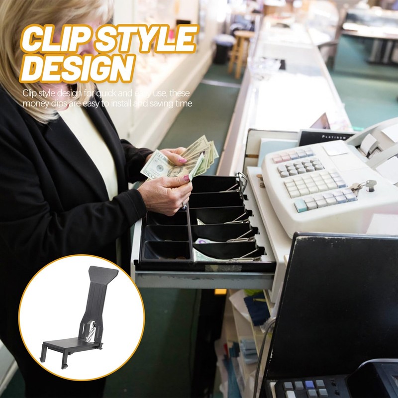 SEWACC Cash Register Money Clips 6Pcs - Universal Cash Box