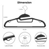 Heavy Duty Plastic Hangers 50 Pack with Non-Slip Design,0.2 Inches