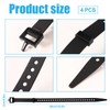 4pcs Snowshoe Straps, 9x0.8 Inch Snowboard Binding Straps Adjustable Ski