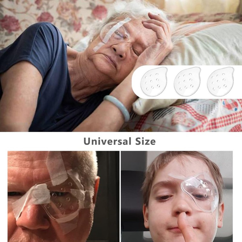 8 Pcs Post-Cataract Eye Shields - Transparent Ventilated Protective Patches
