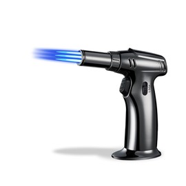 Torch Lighter, Refillable butane torch Torch with cooking Safety Lock and Adjustable Flame/Three flames for creme brulee, BBQ, Baking, Crafts and Soldering (Butane Gas Not Included)
