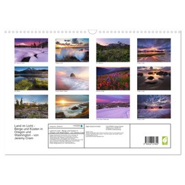 Land im Licht - Berge und Küsten in Oregon und Washington - von Jeremy Cram (Wandkalender 2026 DIN A3 quer), CALVENDO Monatskalender: Stimmungsvolle ... - in Oregon und Washington (CALVENDO Orte)