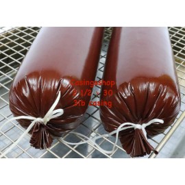 LOM 10 x 3 Lb Summer Sausage Casing Sleeves for 30 lb - Size 2.5X20 in Great4Smoker