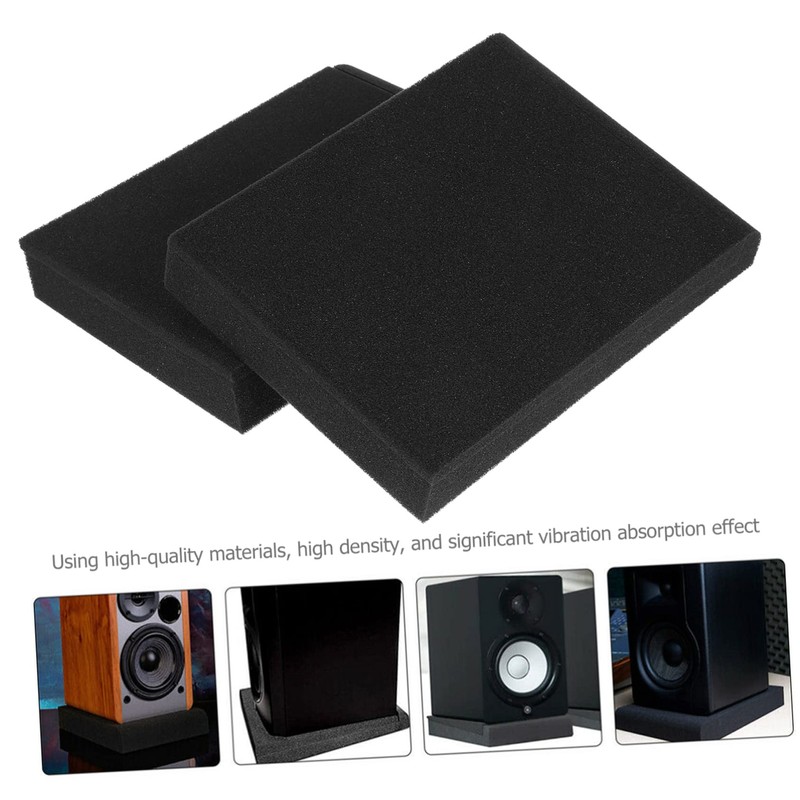 BESPORTBLE 2Pcs Small High Density Speaker Isolation Pads for Enhanced