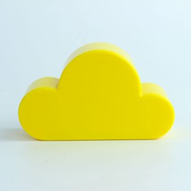 Creative and Colorful Decorative Cloud-Shaped Magnet Keychains, Perfect for Door, Entryway Decorative Wall Mount Holder for Key (Yellow)