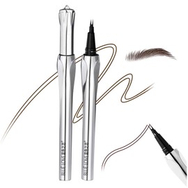 BLUE LOVE Two-Prong Eyebrow Pen, Upgrade 2 Tipped Microblading Brow Pen for Women, Eye Makeup with Eye Brow Pencil, Natural Brow Pencil with Hair Like Strokes Waterproof Lasting All-Day (Brown)