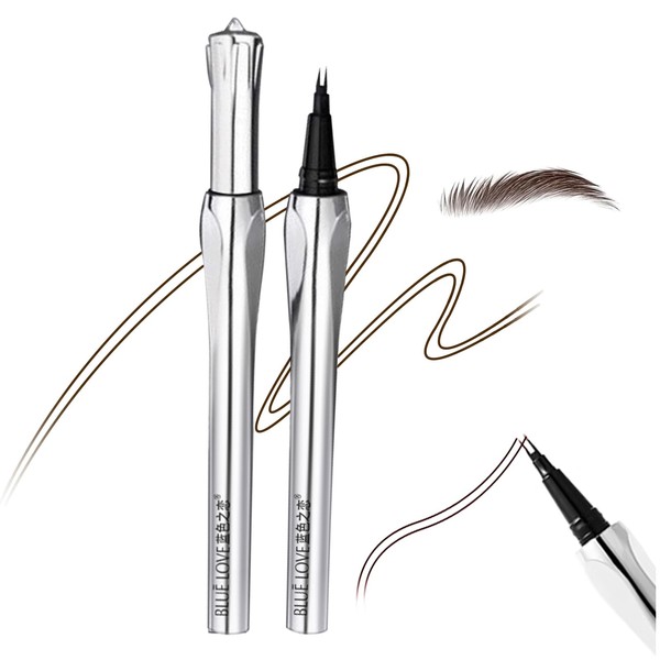 BLUE LOVE Two-Prong Eyebrow Pen, Upgrade 2 Tipped Microblading Brow