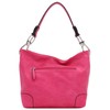 Hobo Shoulder Bag with Big Snap Hook Hardware (Fuchsia)