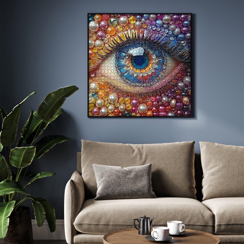 Impossible Puzzles for Adults1000 Pieces, Eye Colorful Gradient Crystal Diamond