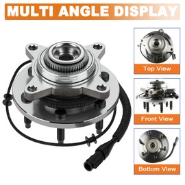 KUIPERAUTO 515079 4WD Only Pair Front Wheel Hub Bearing Assembly Compatible for 2005-2008 Ford F-150 Compatible for 2006-2008 Lincoln Mark LT 6 Lug w/ABS