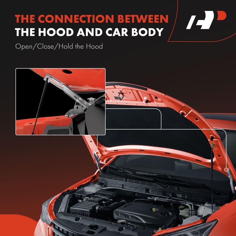 A-Premium Front Driver and Passenger Hood Hinges Compatible with Ford