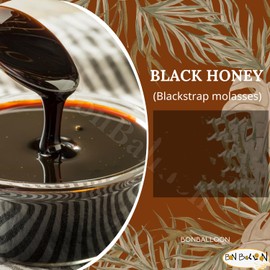 2 Pack El Bawadi Black Honey Molasses Egyptian Halal (45.87 oz / 1300 gm) Pure Natural Black Strap Blackstrap Syrup Deps Sugar Premium Egypt Arab Non Gmo Kosher البوادى عسل إسود حلال