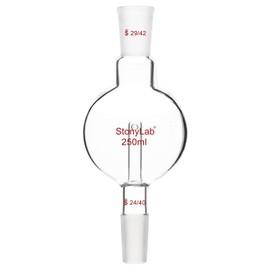stonylab Rotary Evaporator Bump Trap, Laboratory Rotary Evaporator with 29/42 Outer Upper Joint and 24/40 Standard Taper Inner Lower Joint Rotovaps, 250 ml
