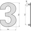 BASI House numbers made of steel in anthracite, numbers 0-9,