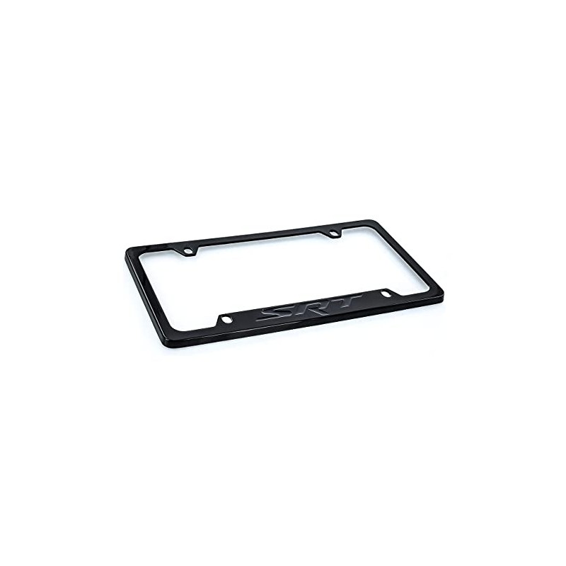 Dodge SRT Black Solid Metal License Plate Frame Tag Holder