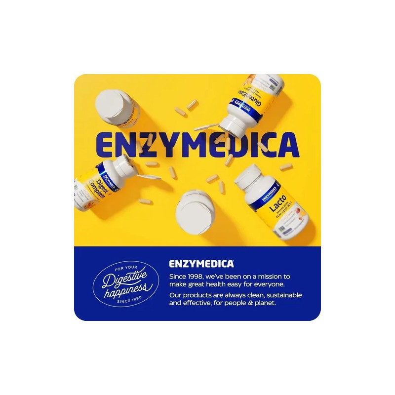 Enzymedica Digest Fórmula Enzimática Completa 30 Caps Sabor Sin Sabor