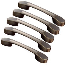 MACHSWON 5PCS Vintage Cabinet Handles Zinc Alloy Antique Bronze Handle Pulls Retro Furniture Door Cupboard Drawer Pull Handles Hole Center 64mm