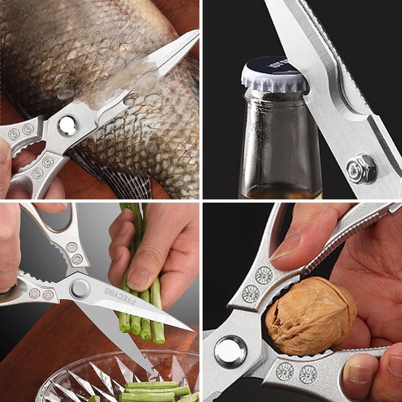 All Purpose Heavy Duty Shears, 2-Pack Kitchen Scissors for Food,