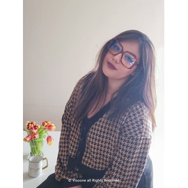 VISOONE Oversized TR90 Blue Light Blocking Glasses Fashion Accessories Non Prescription for Women Harvard