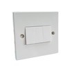 3 Gang 2 Way Light Switch, 10A 230V, White, 85mm
