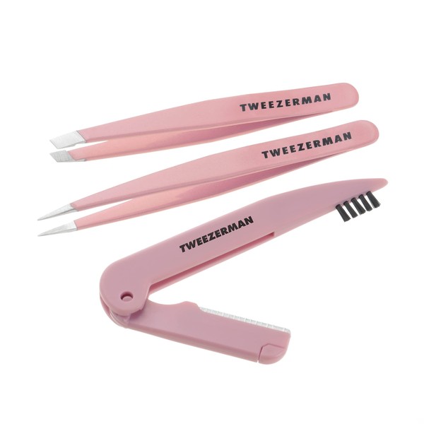 Tweezerman Exclusive Rose Tea Brow Sculpting Set
