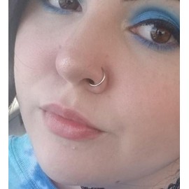 QWALIT Fake Nose Ring Fake Septum Fake Nose Rings Faux Nose Rings for Women Fake Nose Piercing Clip On Nose Ring Non Piercing Fake Nose Ring Hoop Fake Septum Piercing Fake Septum Ring Gold Black