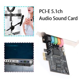5PCS 5.1 Channel Sound Card, CMI8738 Audio Chip Surround Sound Card, 6 Channels Desktop Stereo Sound Card, Audio Card for WIN2000 / for XP/for VISTA/for Win7 / 8/10 Linux