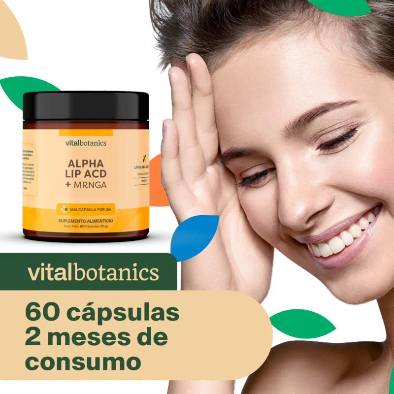 Acido Alfa Lipoico Moringa 60 Capsulas Vitalbotanics Sabor ACDIALF_LIP_60