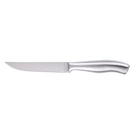 ISHETAO Steak Knives Set of 6 Serrated Stainless Steel, Dishwasher safe