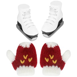 Gnome Accessories Ice Skates, Miniature Ice Skates, Mini Ski Boots, Decorative Ice Skates, Gnome Boots, Miniature Decorative Ice Skates
