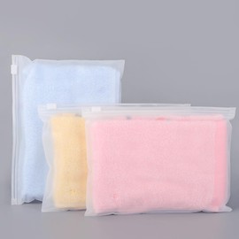 Svaldo Zip Bags Clothes, Pack of 50 20 x 14 cm Clothes Bags, Resealable Bags for Clothes, Ziplock Bags for Clothes, Documents (Frosted, with Ventilation Holes)