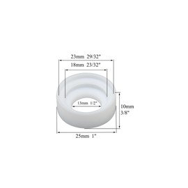 RIVERWELD TIG Gas Lens Insulators Cup Gaskets 17GLG20 for QQ300 PTA DB SR WP 17 18 26 TIG Welding Torch Pack of 10