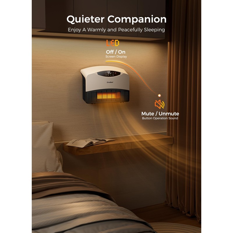 GiveBest Electric Wall Heater with WiFi and Remote Control, Floor