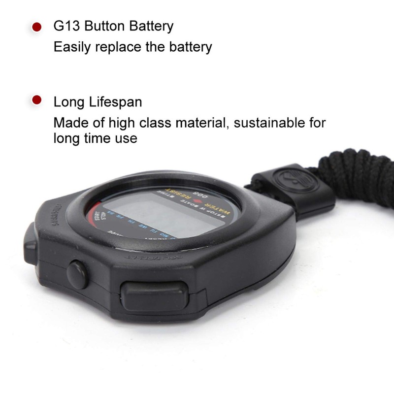 Stopwatch Timer, Multifunctional Stopwatch, Waterproof Dust and Shock Resistant, Suitable