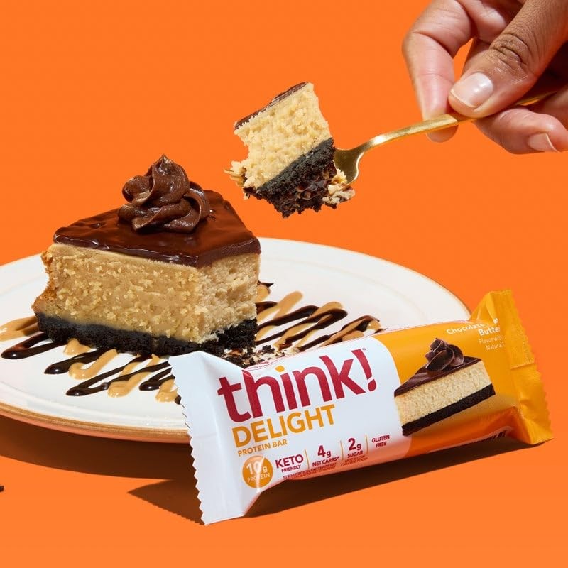 think! Keto Protein Bars, Healthy Low Carb, Low Sugar, Gluten