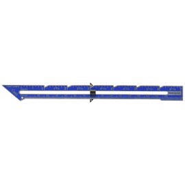 Dritz 7" Point Turner Seam Gauge, Nickel with Black Printing and Blue Slider