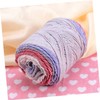 jojofuny 1 Roll Rainbow Colorful Knitting Woolen Yarn Ply Soft