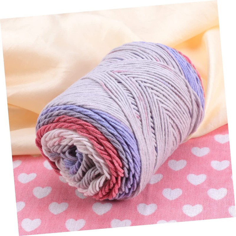 jojofuny 1 Roll Rainbow Colorful Knitting Woolen Yarn Ply Soft