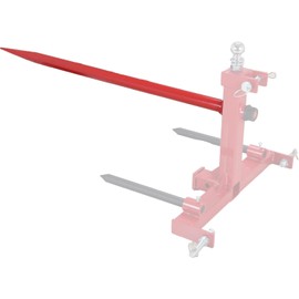 Red Coated Bale Forks, 49" Bale Spear 3000 lbs Capacity Hay Spear,Hay Handing Equipment Fit for Bobcat Tractors