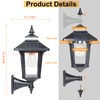 2 Pack Solar Wall Lantern Lights Outdoor with 3 Lighting