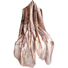MAIRY Womens Scarves Light Weight Scarfs for Women Shawls and Wraps Soft Silk Neckerchief Luxury Gifts for Girls, 180085