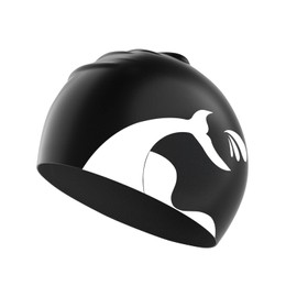 Extra Large Swimming Cap for Women Men, Waterproof Silicone Swim Cap High Elasticity Hair Protection Swim Hat Durable Adults Bathing Caps for Long Thick Curly Hair and Big Head (Black)