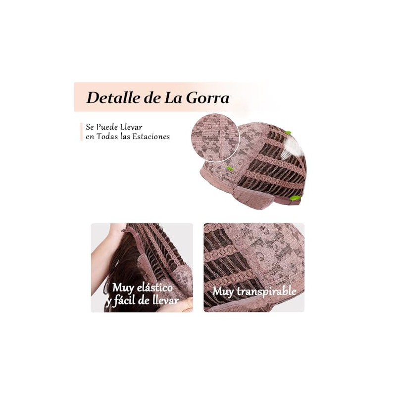 Pelucas para Mujer Cabello Natural, Pelucas Bob Cortas para Mujer