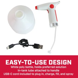 Chapin 75004: 1-Liter USB-C Battery Powered Electric Sprayer, Rechargeable, Portable Garden and Plant Sprayer, Mister, for Outdoor and Indoor Plants and Small Gardens, Handheld Powered, White