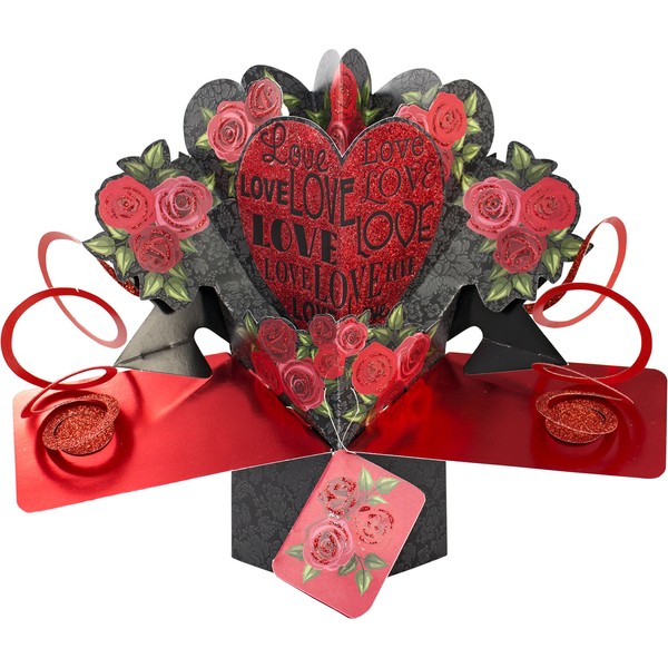 Suki Gifts International Pop Up Card Love & Roses, Multi-Colour